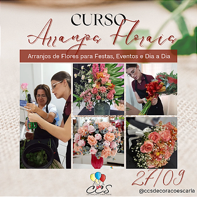 Curso PRATICO de Arranjos Florais 27/09/2024 com Carla Christine