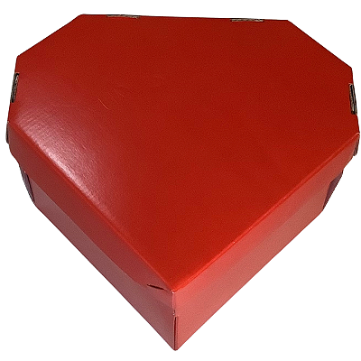 Caixa Coração Vermelha Média 26cm X 24cm X 14 cm Caixa de Presente Vermelha - MM115 - JR