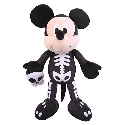 Pelúcia Mickey Esqueleto 30x12x5cm - Halloween Disney - Ref 29003985 Cromus