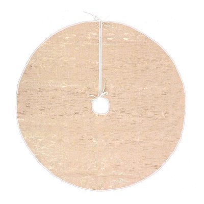 Saia Para Árvore de Natal 100cm Dourada Riscada - Ref 1002652 Cromus Natal