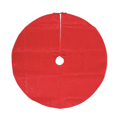 Saia Para Árvore de Natal 120cm Vermelha Riscada Metalizada - Ref 1002657 Cromus Natal