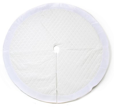 Saia Para Árvore de Natal Branca 100cm com Borda Branca - Ref 1715582 Cromus Natal