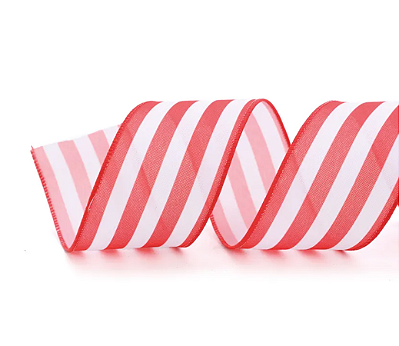 Fita Aramada de Natal Linhas Vermelho e Branco 6,3x914cm - Ref 1028588 - Cromus