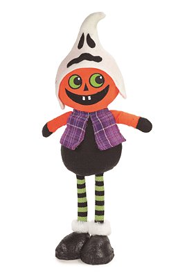 Boneco Monstrinho Divertido Fantasma Laranja de Halloween 5x9x40cm - Halloween - Ref 29003621L Cromus