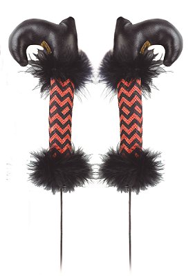 Pick Decorativo Pernas Bruxa Laranja 9x32cm - Ref 29003749L Halloween - Cromus