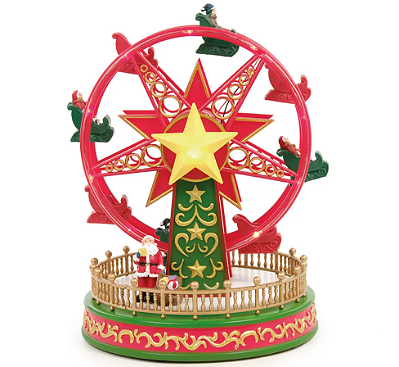Cenário Roda Gigante de Natal com Luz Som e Movimento 23x18cm - Ref 1044467 Cromus