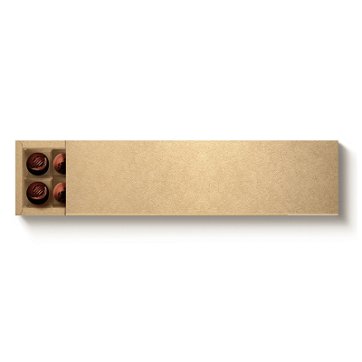 Caixa Retangular Kraft com Tampa Luva Lisa Para 20 Doces 39x9,5x4cm com 10 Unidades - Ref 13003209 Cromus