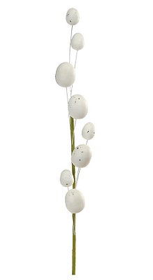 Galho de Páscoa Grande Ovos Branco 60cm - Coleção Fondant - Ref 1067234 Cromus