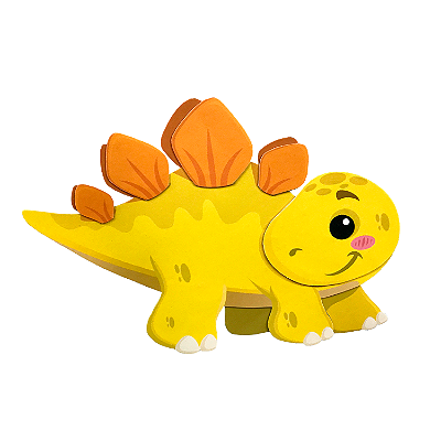 Painel Decorativo de E.V.A Estegossauro Dino Baby 49x37cm - Ref 125020 Piffer