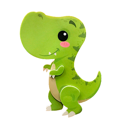 Mini Painel Decorativo de E.V.A T-REX Dino Baby 13x17cm - Ref 125017 Piffer