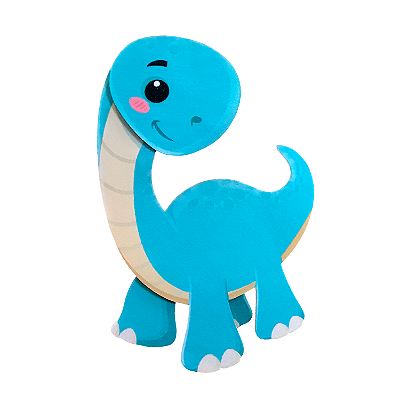 Mini Painel Decorativo de E.V.A Braquiossauro Dino Baby 11x17cm - Ref 125015 Piffer