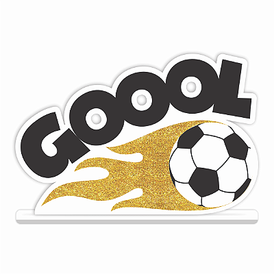 Enfeite de E.V.A de Mesa Grande GOOL Festa Futebol 23x32cm - Ref 130008 Piffer