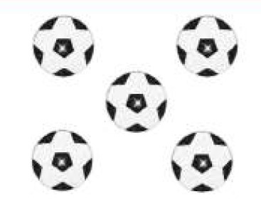 Aplique de E.V.A Bola de Futebol 5x5cm com 5Un - Ref 102008 Piffer