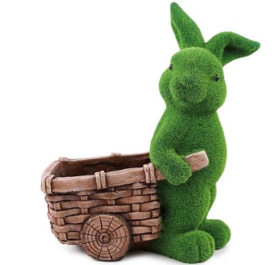 Coelho de Grama Com Carriola 37x17x32cm - Ref 1066726 Cromus