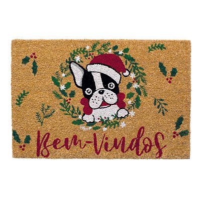Tapete Capacho de Natal Billdog 60x40cm - Ref 1021964 Cromus