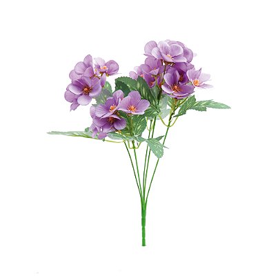 Buque de Hortênsias Lilás 35cm - Flores Permanentes - Ref 1013731 Cromus
