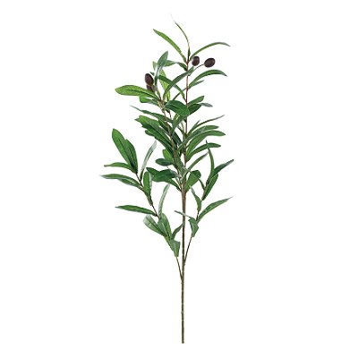 Haste Folhas Oliveira 85cm - Flores Permanentes - Ref 1062787 Cromus