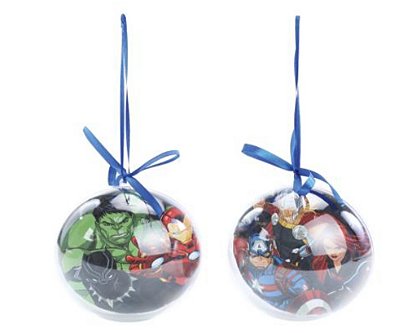Bola de Acrílico Avengers Heróis 12cm jogo com 2 Unidades - Ref 1109059 Cromus
