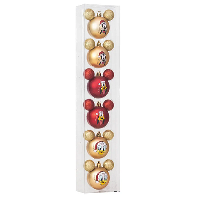 Bola de Natal Pateta, Pluto e Pato Donald 6cm Jogo com 6un - Natal Disney - Ref 1022001 Cromus