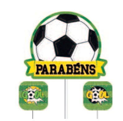 Topo de Bolo Impresso Festa Futebol - Ref 130025 Piffer