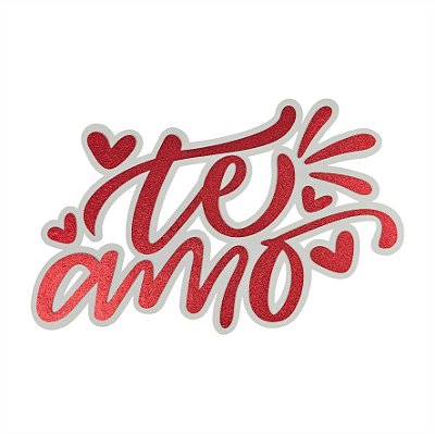 Painel Te Amo de E.V.A com Glitter 33x54cm - Ref 129023 Piffer