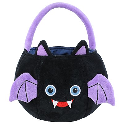 Sacola de Pelúcia Morcego 10x18x16cm - Halloween - Ref 29004077 Cromus