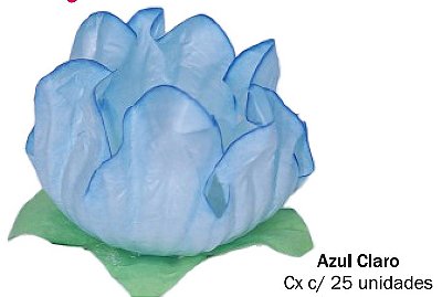 Forminha Para Doces Formato Flor Stylo Azul Claro 25 Un - Decora Doces