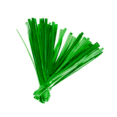 Fecho Prático Metalizado Verde 11cm x 4mm com 100Un - Silver Plastic
