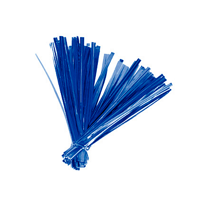 Fecho Prático Metalizado Azul 11cm x 4mm com 100Un - Silver Plastic
