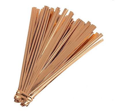 Fecho Prático Metalizado Rosê Gold 11cm x 4mm com 100Un - Silver Plastic
