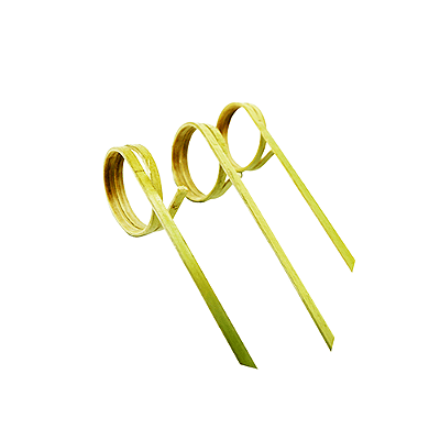 Palito Para Petiscos de Bambu Curva Cru 9cm c/ 50 Un - Silver Plastic