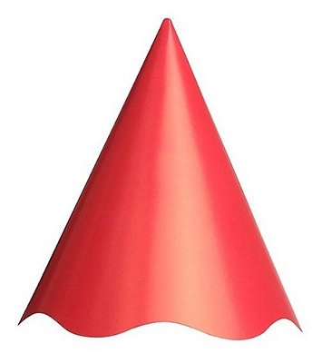 Chapéu de Aniversário Papel Vermelho Liso 8 un - Silver