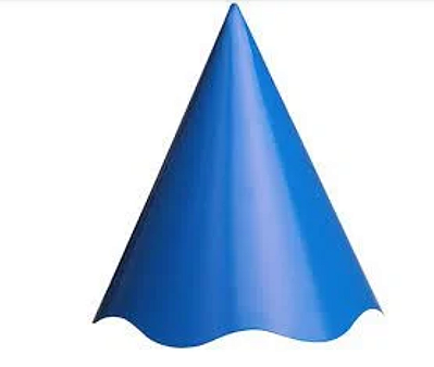 Chapéu de Aniversário Papel Azul Escuro Liso 8 un - Silver