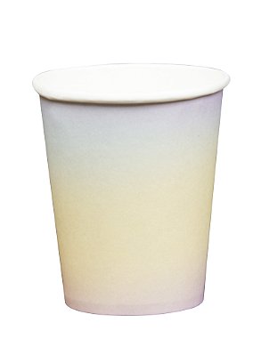 Copo Descartável de Papel Colors 270Ml com 10 Un - Silver
