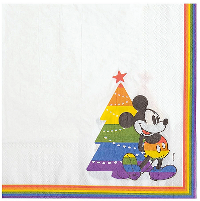 Guardanapo de Papel Decorado de Natal Mickey Pride 32cm com 20 Un - Ref 1029284 Cromus