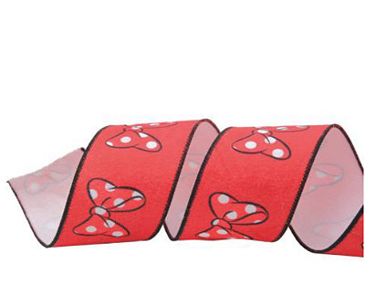 Fita Aramada de Natal Disney Laços Minnie Vermelho 6.3x9,14cm - Ref 1020236 - Cromus