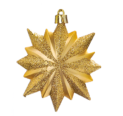 Enfeite de Pendurar Estrela Floco 10cm com 3 Un - Ref 1690338 Cromus