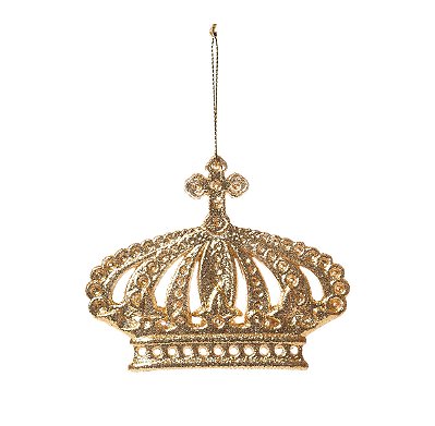 Enfeite Pendurar Coroa Dourada 10cm com 1 Unidade - Ref 1361751 Cromus