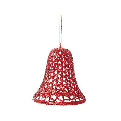 Enfeite de Natal de Pendurar Sino Vermelho 10cm - Ref 1351853 Cromus