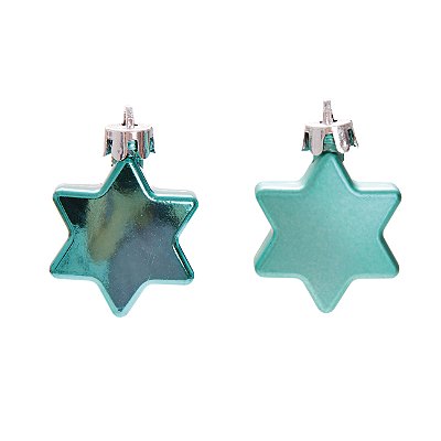 Enfeite de Pendurar Estrelas Azul Turquesa 3cm com 20 Un - Ref 1517869 Cromus