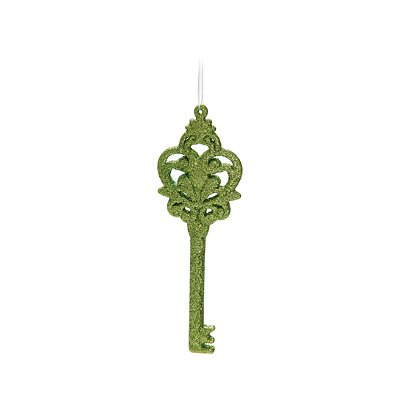 Enfeite de Pendurar Cetro Real Chave Real Verde 15cm com 6Un - Ref 1517897 Cromus