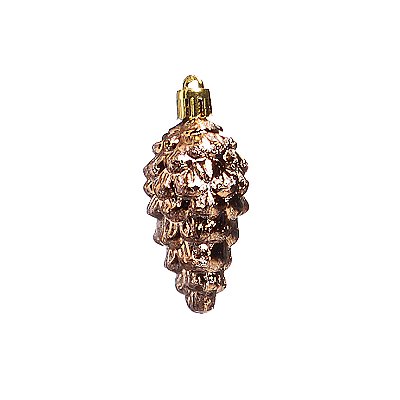 Enfeite Pendurar Pinha Rosê Gold Metalizada 8cm com 6 Unidades - Ref 1699587 Cromus