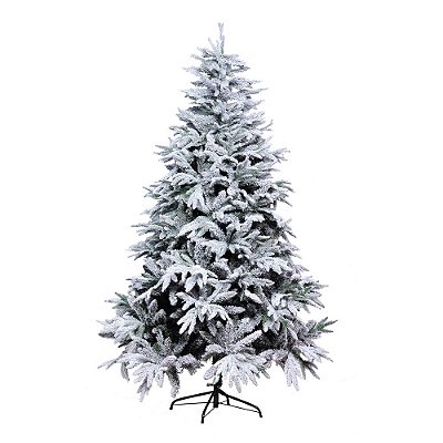 Árvore de Natal Pinheiro Nevado 2100 Hastes Modelo Andes 2.10Mts - Ref 1025837 Cromus