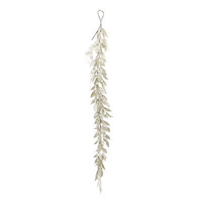 Galho Longo Festão Folhas Glitter Chá 145cm - Ref 1008331 Cromus