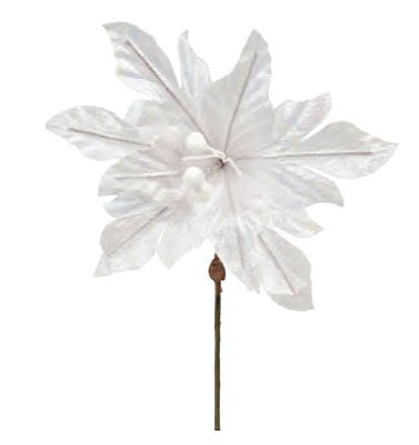 Flor de Natal Poisentia Furta Cor Branca 24cm - Ref 1058110 Cromus