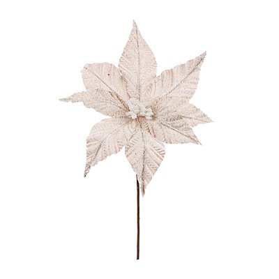 Flor de Natal Poisentia Creme Nevada 22cm - Ref 1032720 Cromus