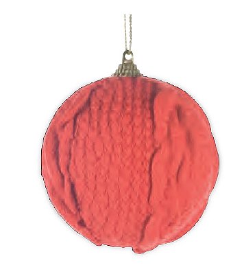 Bolas de Natal Vermelha Tecido 8cm com 6 Un - Ref 1106577 Cromus