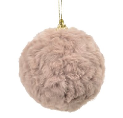 Bolas de Natal Pelúcia Nude 8cm com 6 Un - Ref 1044156 Cromus