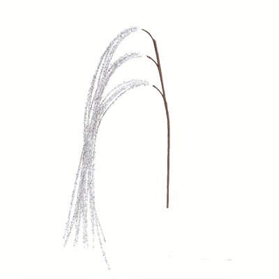 Galho Longo Cascata Paetê Prata 97cm - Ref 1084870 Cromus