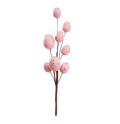 Galho de Páscoa Médio Ovos Rosa Escuro 34m - Coleção Fondant - Ref 1067229 Cromus